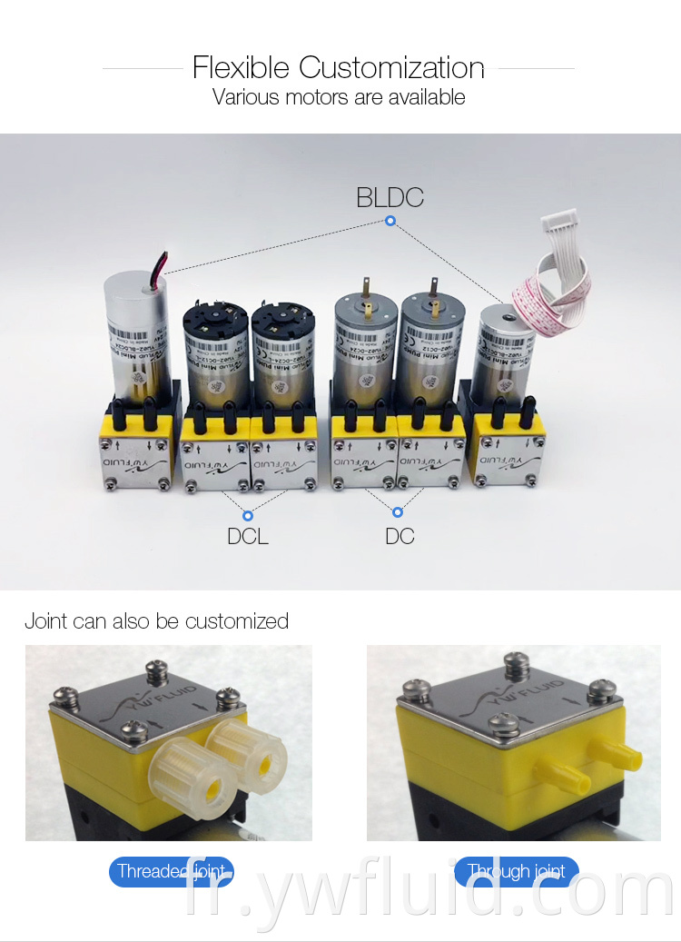 Pompe à diaphragme à basse pression 24V de haute qualité micro pompes